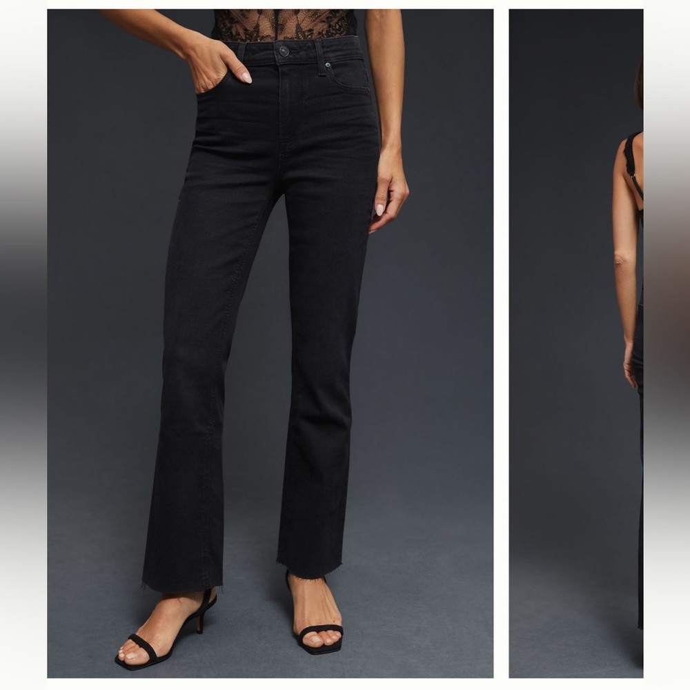 NWOT Claudine High Waist Raw Hem Ankle Flare Jeans 24